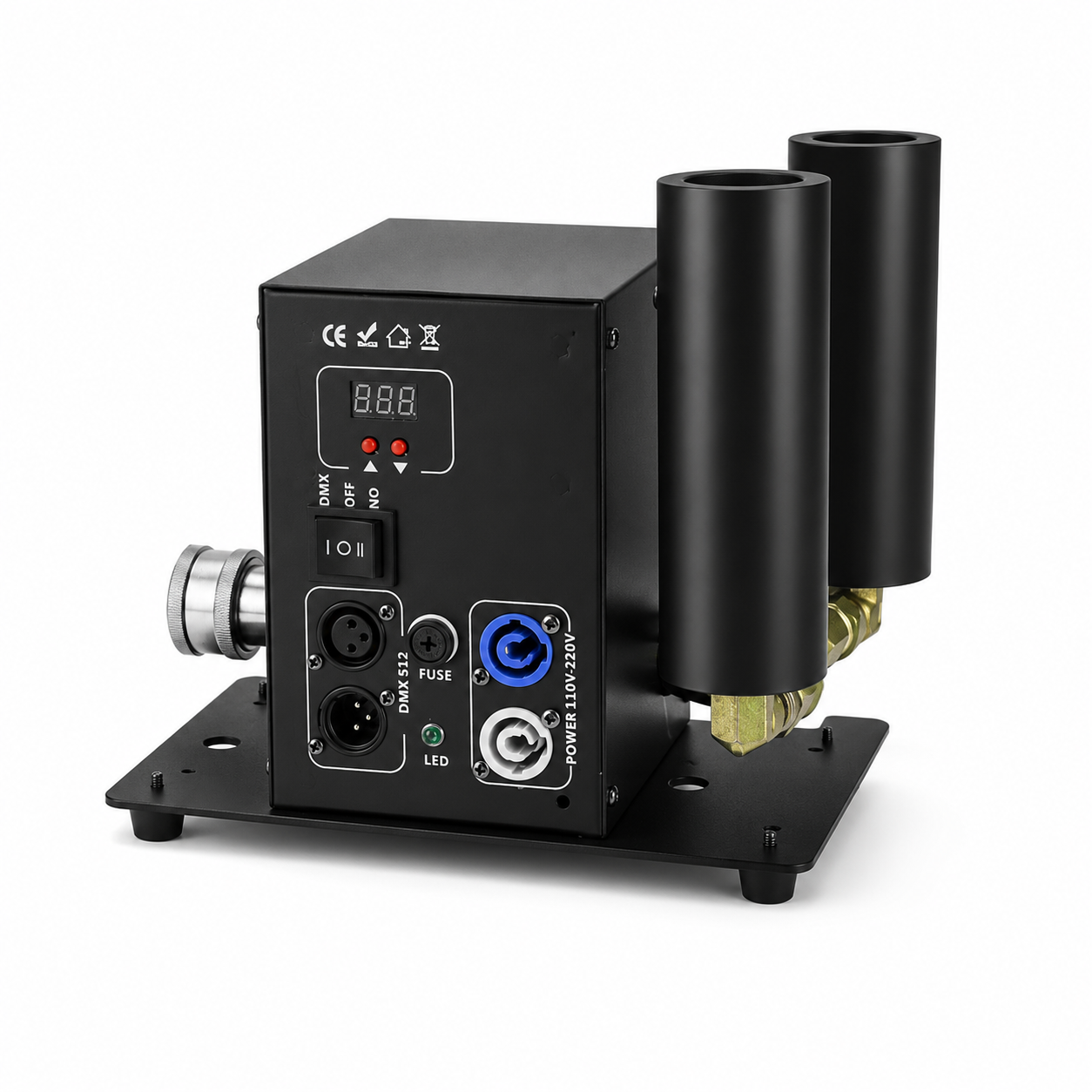 Double Barrel CO₂ Jet Machine with twin high-pressure barrels and digital display