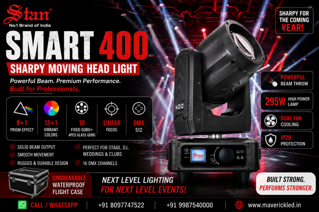 Create Stunning Wedding and DJ Shows with Atomic 400 Beam Moving Head Lights