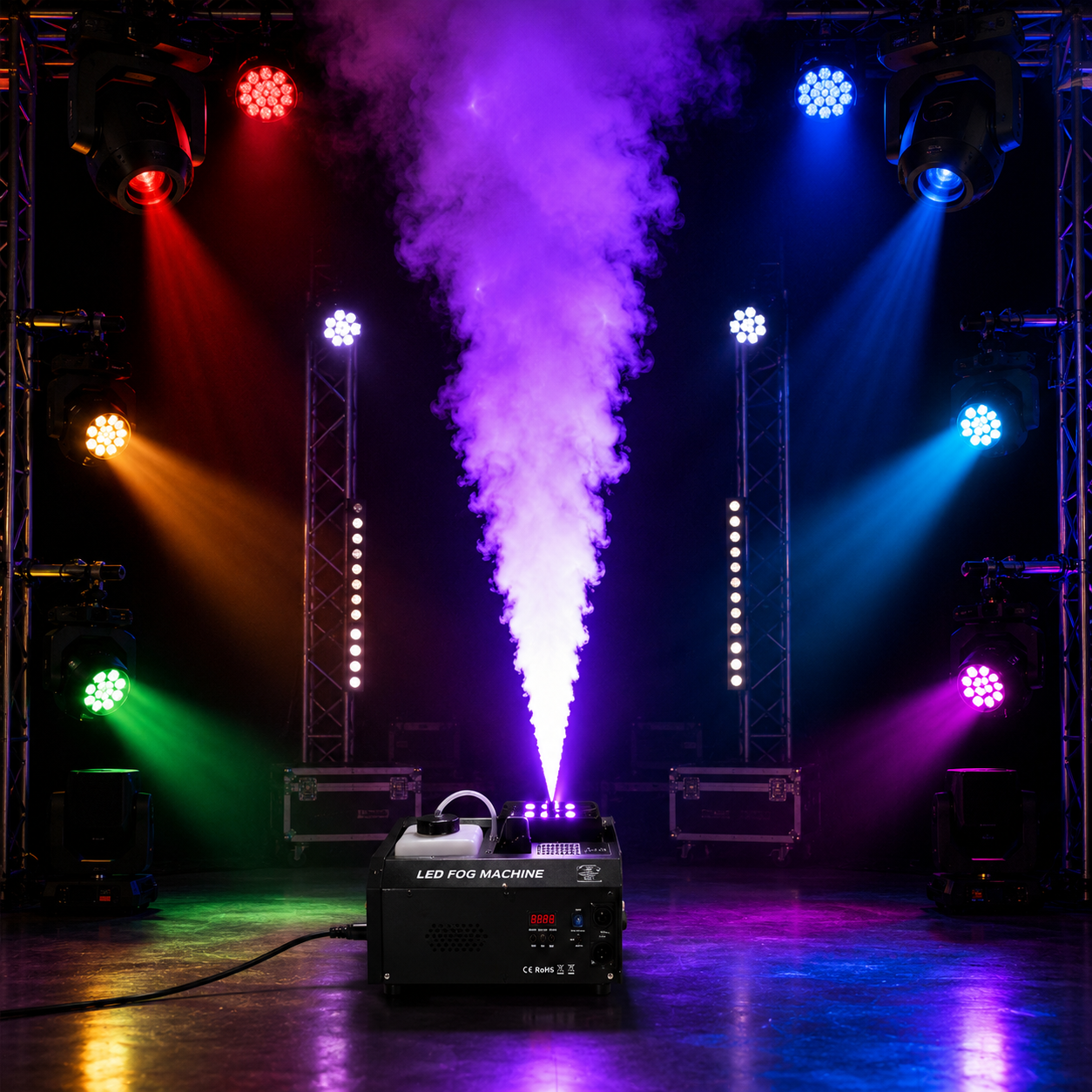 co2-liquid-jet-machine-stage-effect CO2 liquid jet machine fog blast on concert stage
