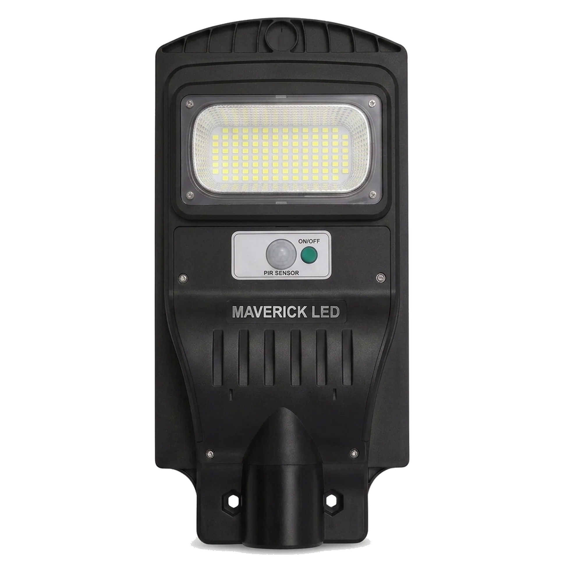 40W Maverick LED integrated solar street light with motion sensor, single LED panel, white background